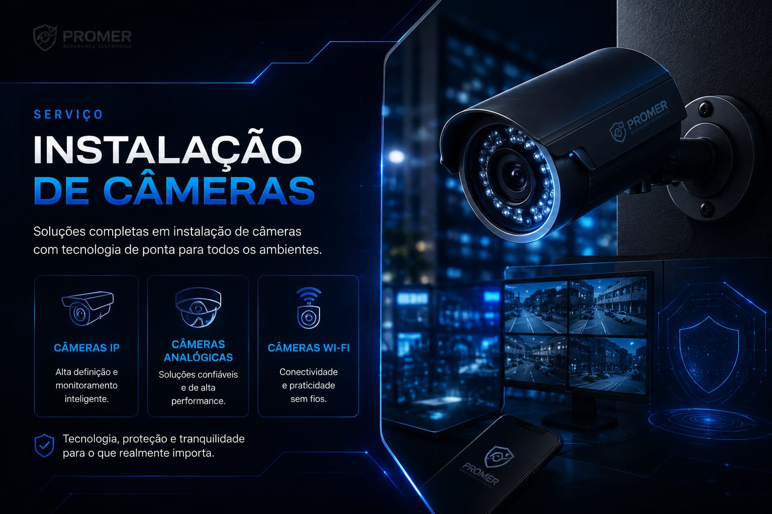 PROMER - Instalação de Câmeras com tecnologia de ponta